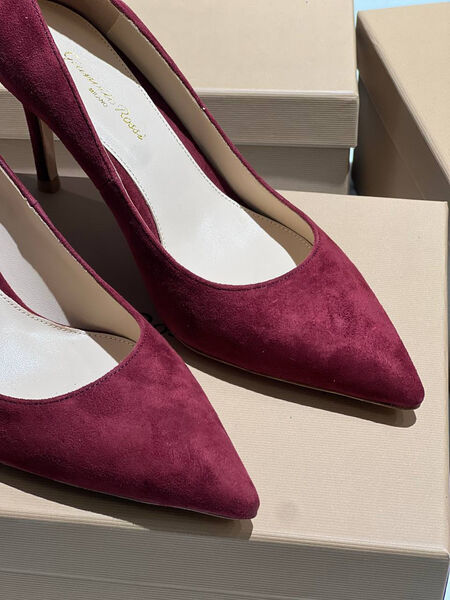 Туфли Gianvito Rossi женский замша бордовый 165075-3