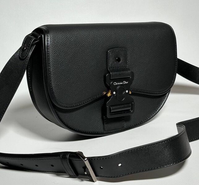 Мужская сумка мессенджер Christian Dior мужской кожа черный 133568