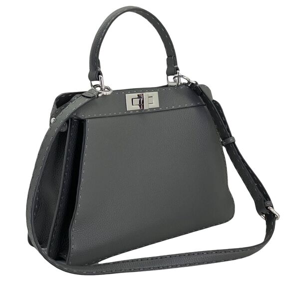 Сумка Fendi 27 см женский кожа графитовый 74652-2