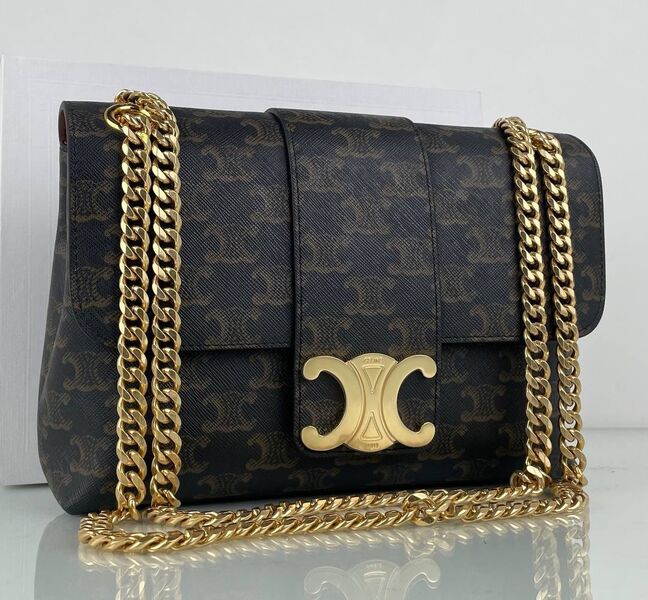 Сумка Celine женский кожа черный 149696