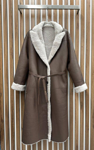 Дубленка двухсторонняя Loro Piana женский кожа белый 133627-2