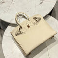 Сумка Hermès Birkin 25 женский кожа белый 145278-2