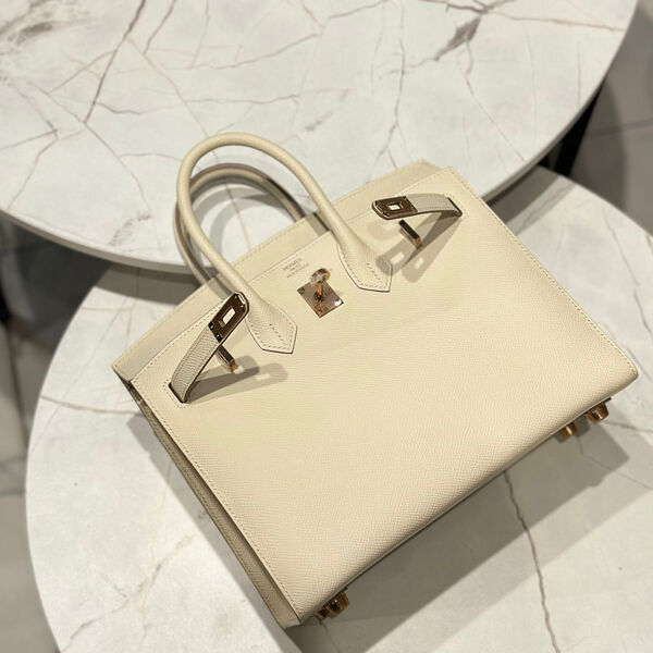 Сумка Hermès Birkin 25 женский кожа белый 145278-2