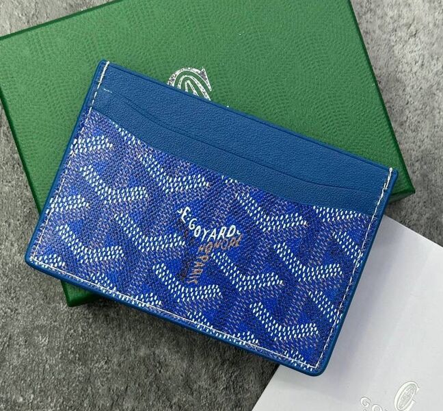 Картхолдер Goyard мужской кожа синий 195502