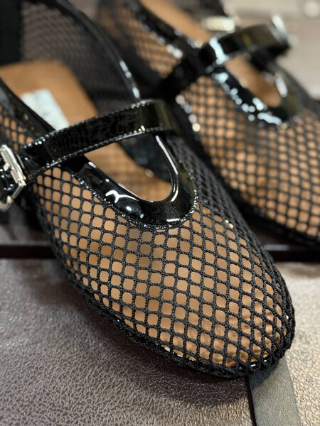 Балетки Alaïa женский кожа черный 185964-2