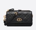 Сумка Christian Dior Caro женский кожа swift черный,серебристый 119547