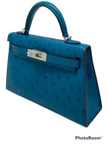 Сумка Hermèskelly 20 Mini женский кожа бирюзовый 75571-2