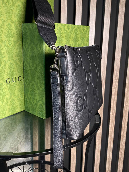 Мужская сумка мессенджер Gucci мужской кожа черный 156142-3
