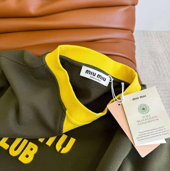 Женский свитшот Miu Miu женский болотный 147059-4