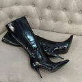 Сапоги Saint Laurent женский кожа черный 130224-3