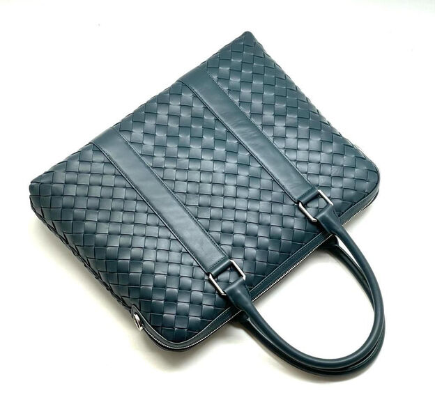 Мужской порфель Bottega Veneta мужской кожа синий 101051-3