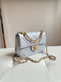 Сумка Chanel женский кожа бирюзовый 155755-2