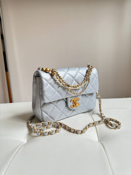 Сумка Chanel женский кожа бирюзовый 155755-2