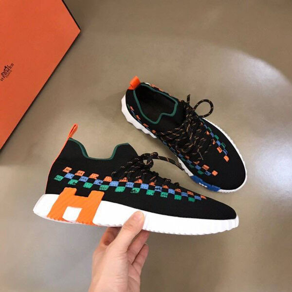 Мужские кроссовки Hermès мужской текстиль черный 184140-2
