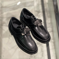 Дерби Hermès женский кожа черный 16349-2