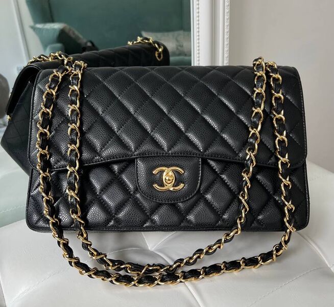 Сумка Chanel Jumbo женский кожа черный 140484