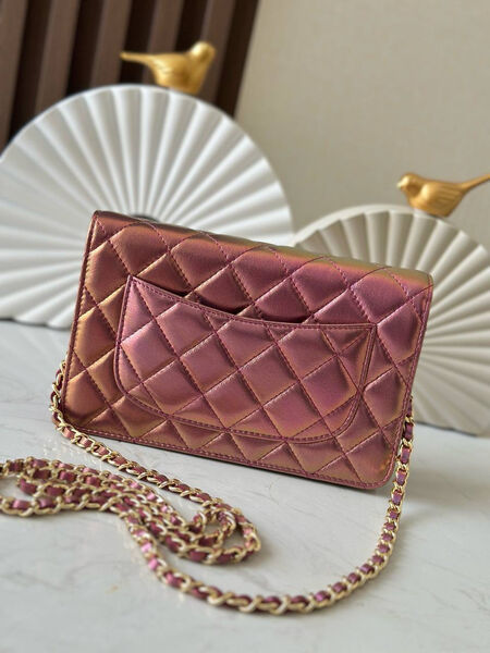 Сумка Chanel женский кожа фиолетовый 196547-2