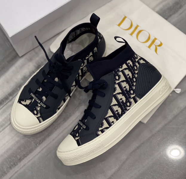 Кеды высокие Christian Dior женский кожа черный 25753