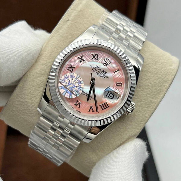 Часы Rolex Datejust розовый 155577-3