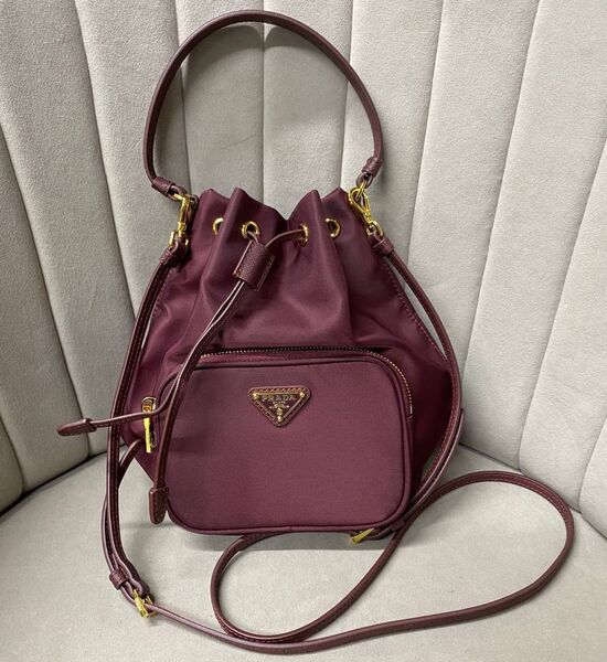 Сумка Prada женский нейлон бордовый 199264