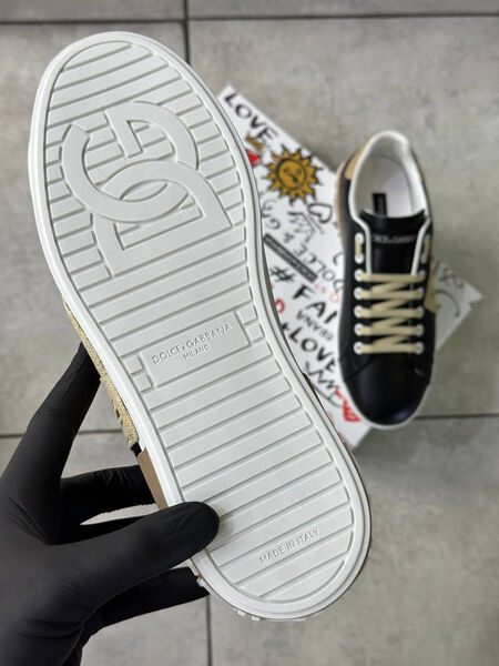Мужские кеды Dolce & Gabbana мужской кожа черный 163487-6