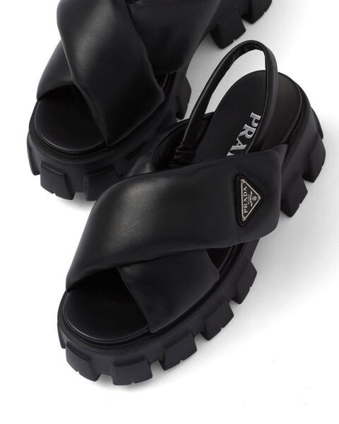 Сандалии Prada женский кожа черный 109992-3