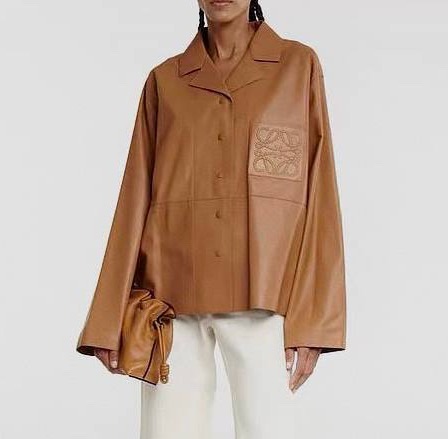 Куртка Loewe женский кожа бежевый 156757
