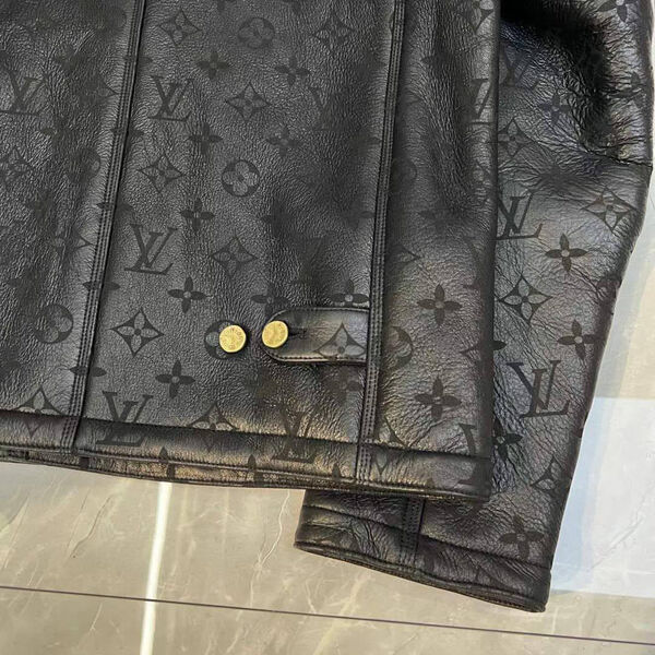 Мужская дубленка Louis Vuitton мужской черный 135233-7