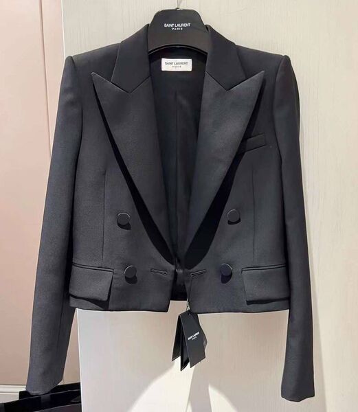 Пиджак Saint Laurent женский графитовый 127406