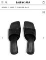 Шлепки Balenciaga женский кожа черный 150831-5
