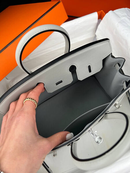 Сумка Hermès Birkin 30 женский кожа графитовый 174093-5