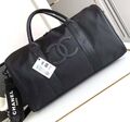 Дорожная сумка Chanel женский текстиль черный,серебристый 127437