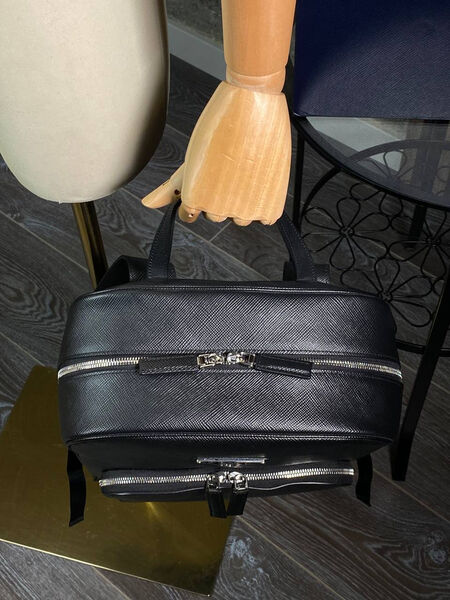 Мужской рюкзак Prada мужской кожа черный 145930-3