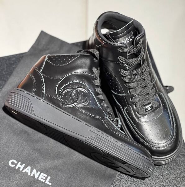 Кеды Chanel женский черный 130308