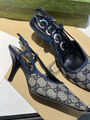 Туфли Gucci женский текстиль графитовый 116411-4