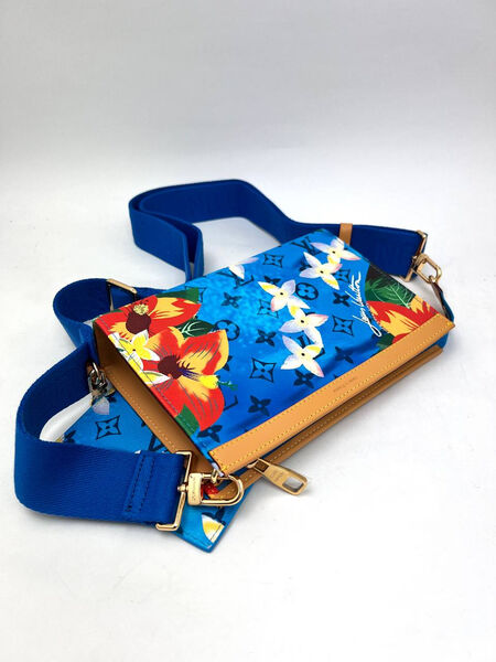 Бумажник Louis Vuitton женский кожа синий 161580-4