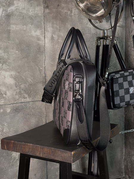 Мужской портфель Louis Vuitton мужской кожа черный 52093-6