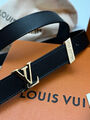 Женский ремень Louis Vuitton женский кожа черный 139016-5