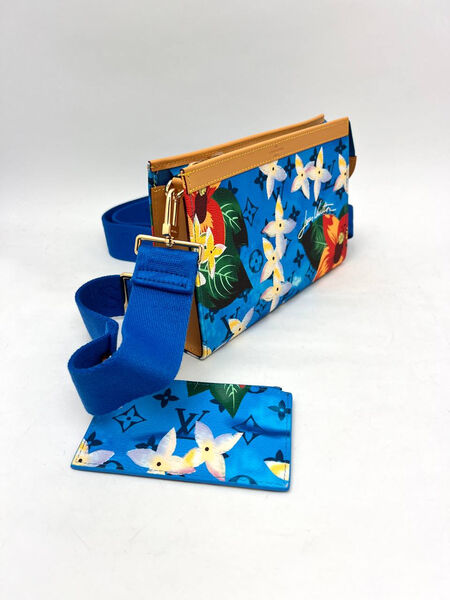 Бумажник Louis Vuitton женский кожа синий 161580-3