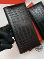 Купюрница Hermès мужской кожа черный 37322-4