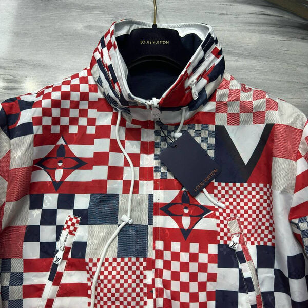 Мужская ветровка двухсторонняя Louis Vuitton мужской бордовый 164077-10