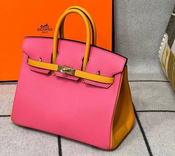 Сумка Hermès Birkin 25 женский кожа розовый 122729