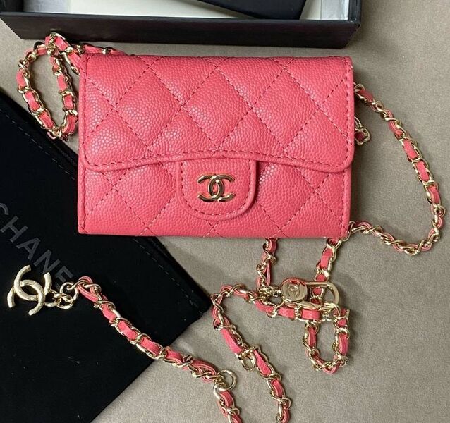 Сумка Chanel Micro женский кожа оранжевый 187921