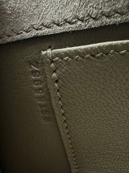 Сумка Hermèskelly Pochette женский замша графитовый 155743-9