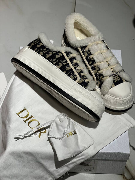 Кеды Christian Dior женский текстиль черный 130391-3