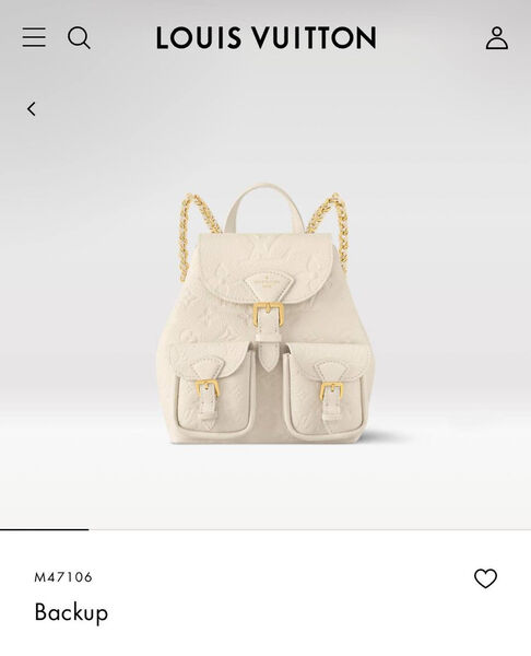 Рюкзак Louis Vuitton женский кожа бежевый 150384-2