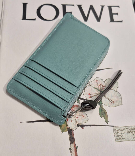 Картхолдер Loewe женский кожа бирюзовый 186088-2