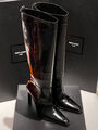 Сапоги Saint Laurent женский кожа черный 161784-2