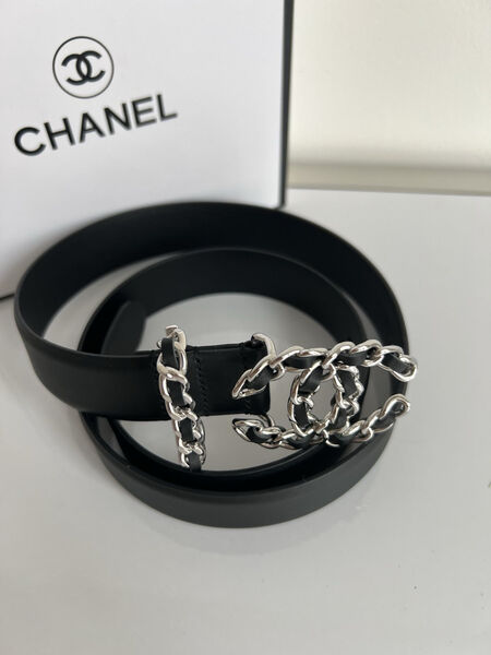 Женский ремень Chanel женский кожа черный 139169-3