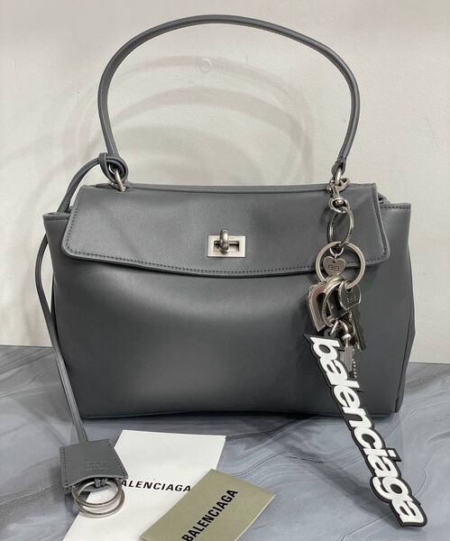 Сумка Balenciaga женский кожа графитовый 150613